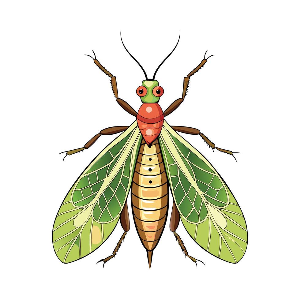 Realistic Lacewing in Nature vector