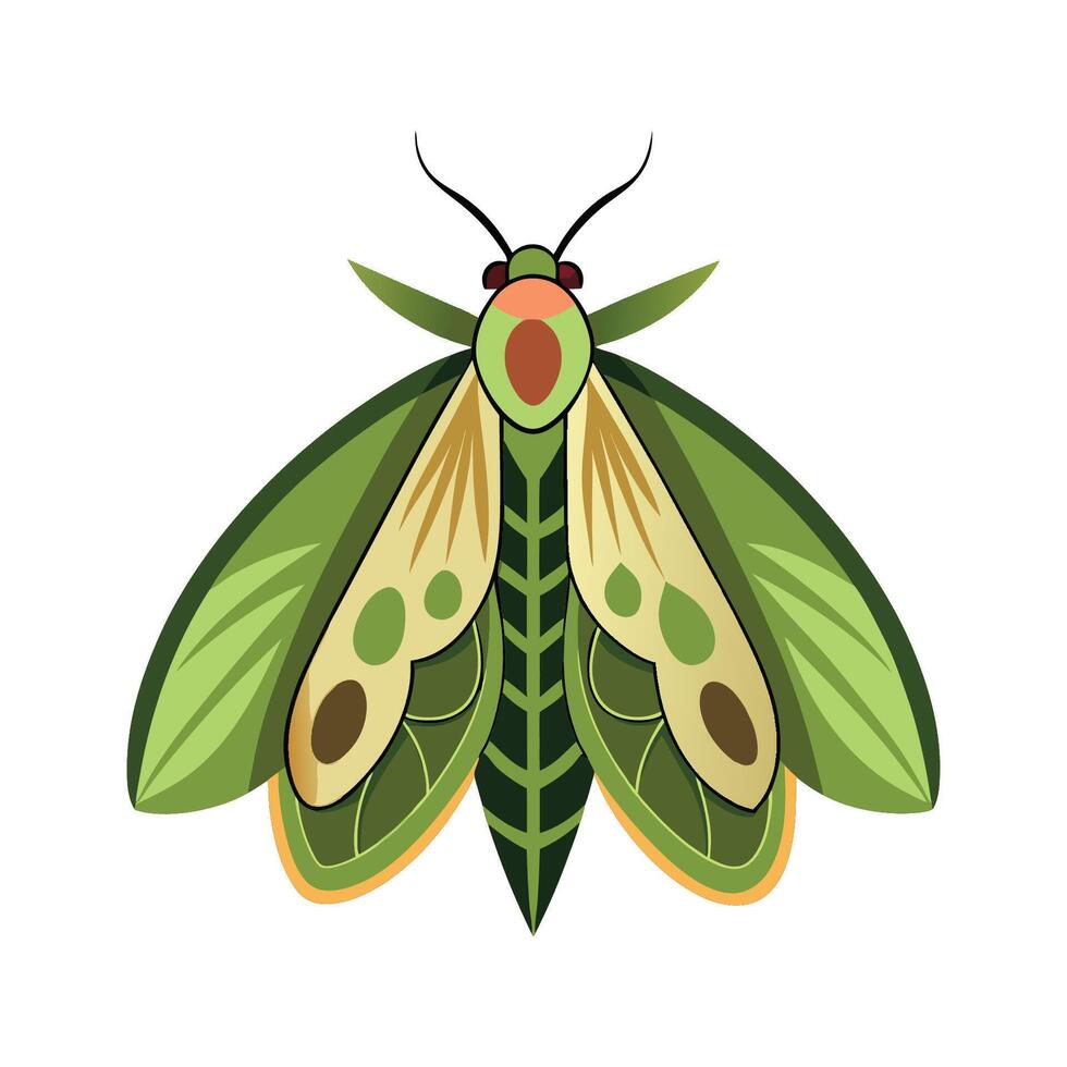 Charming Leafhamoth on a Flower vector