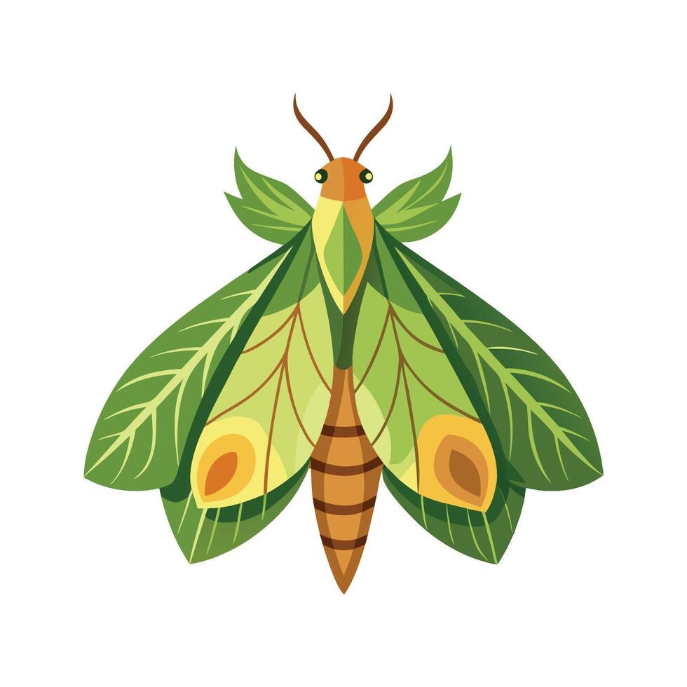 Cute Leafhamoth Character for Kids vector