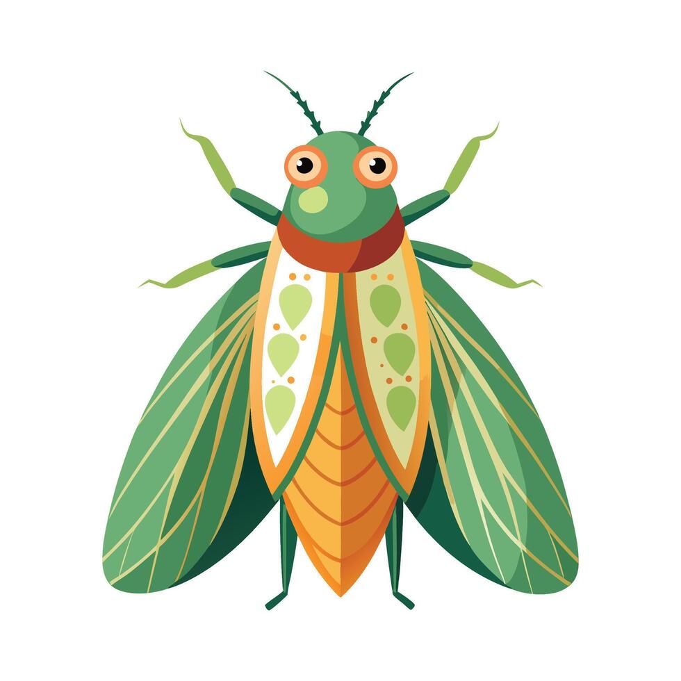 Fun Leafhopper Character for Education vector