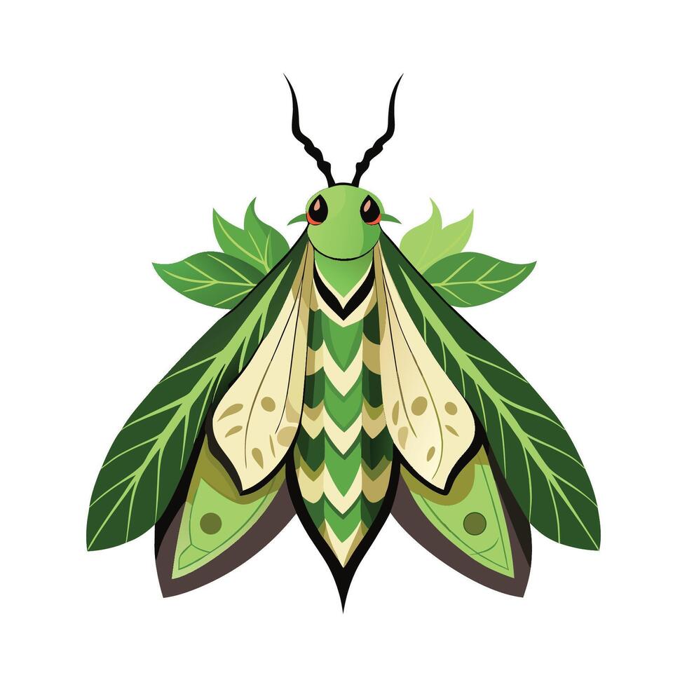 Cute Leafhamoth Opper Character Digital Art vector