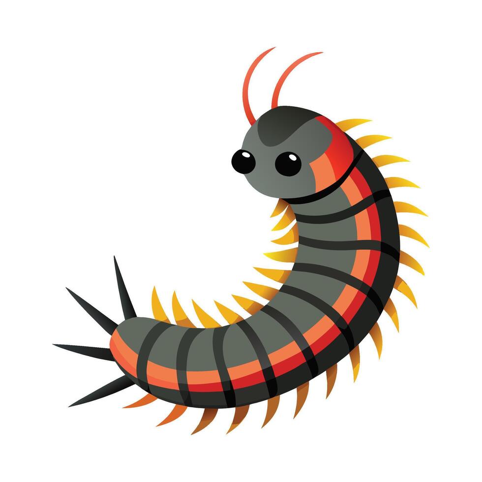 Charming Millipede Character for Kids vector