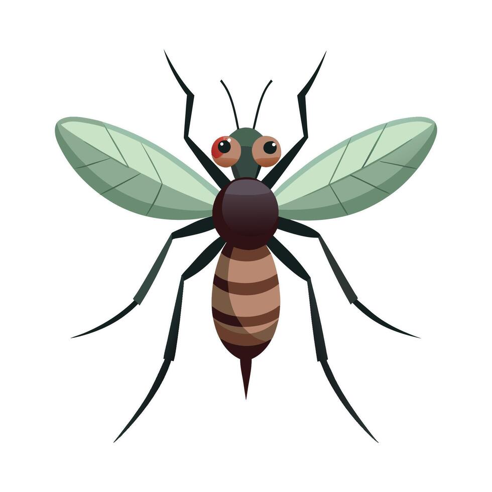 Charming Midge Character Illustration vector