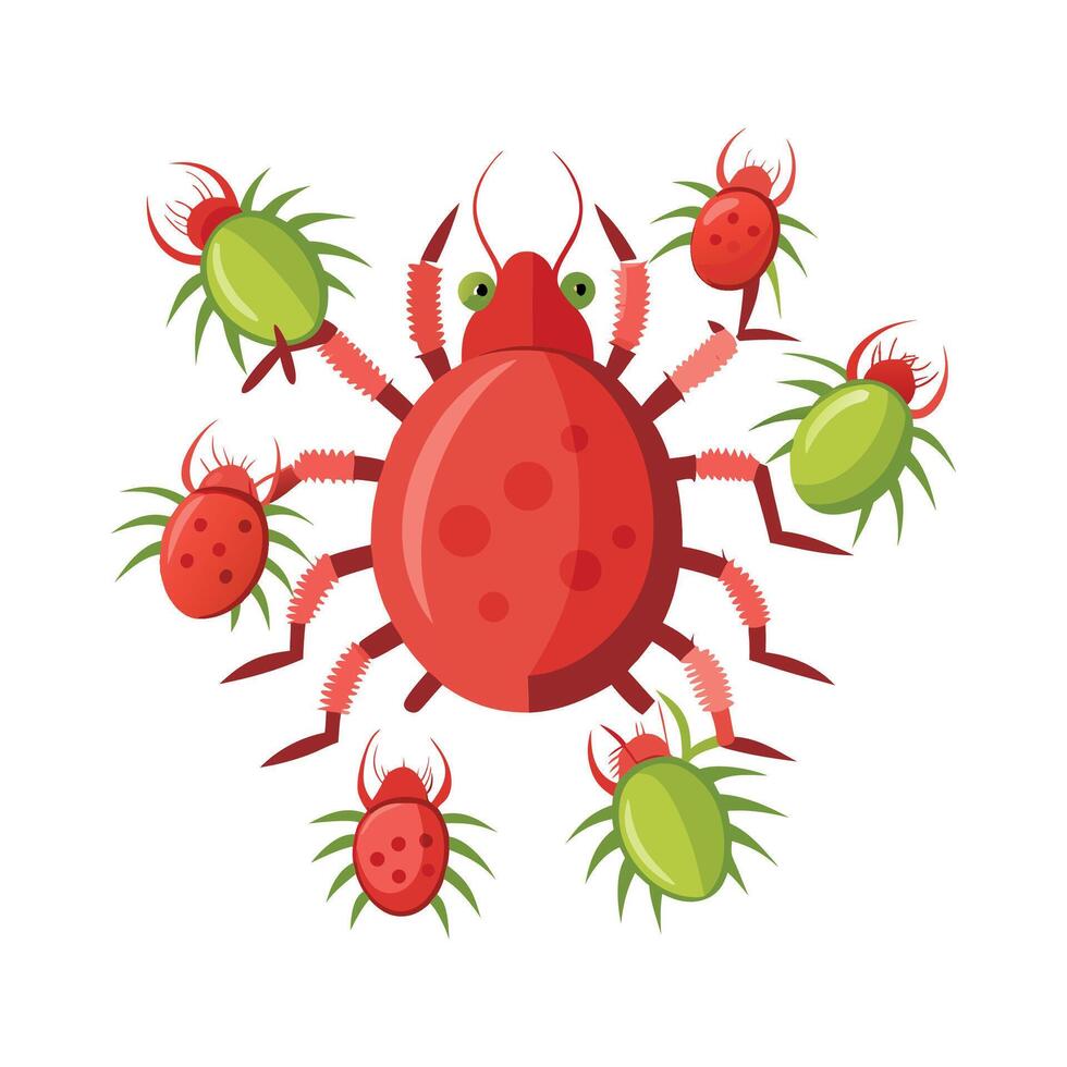 Charming Mites Character for Kids vector