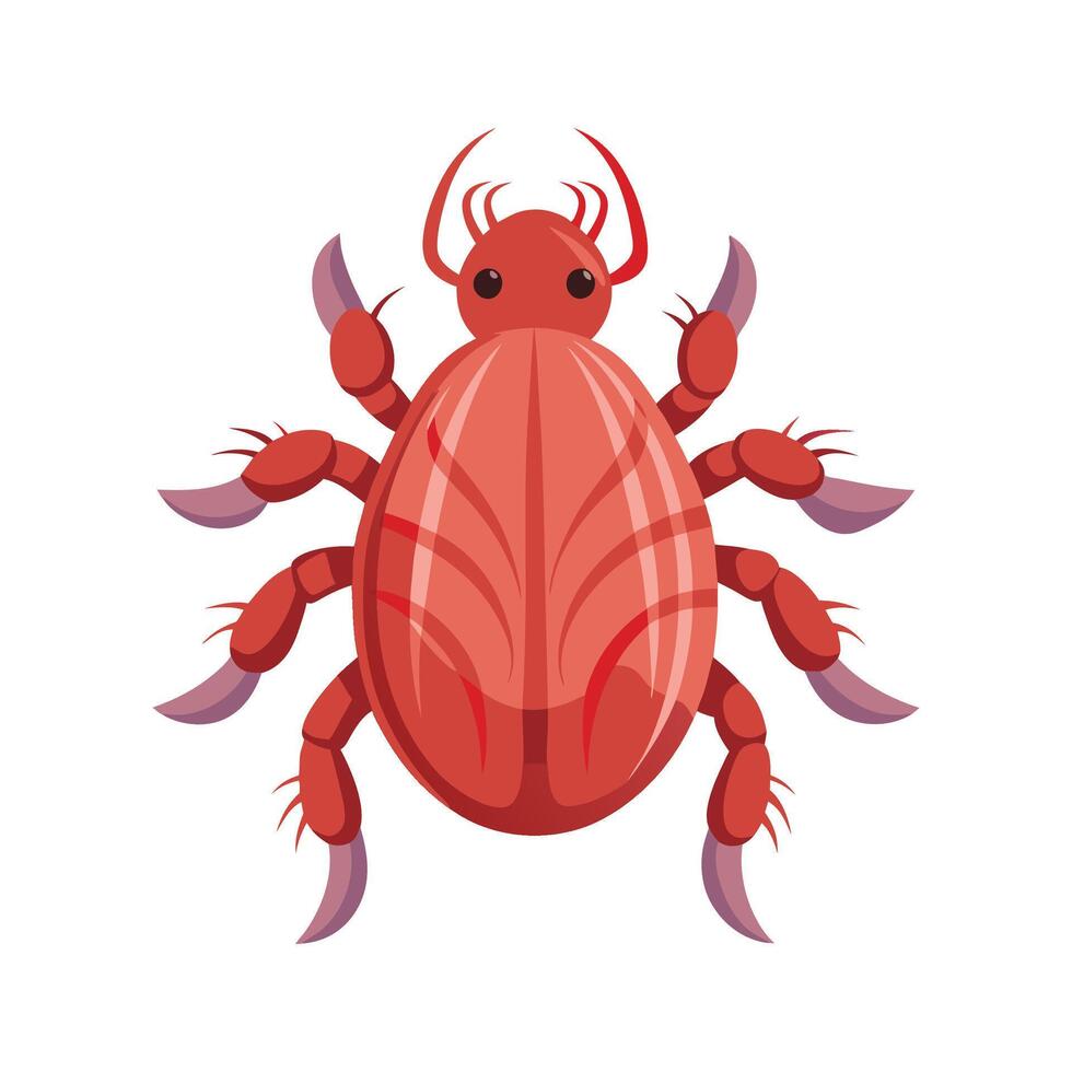 Cute Mites on a White Background vector