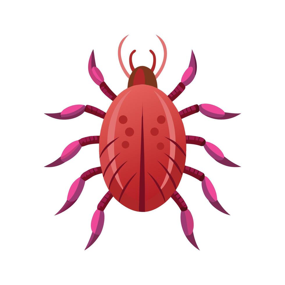 Realistic Mites on a Leaf vector