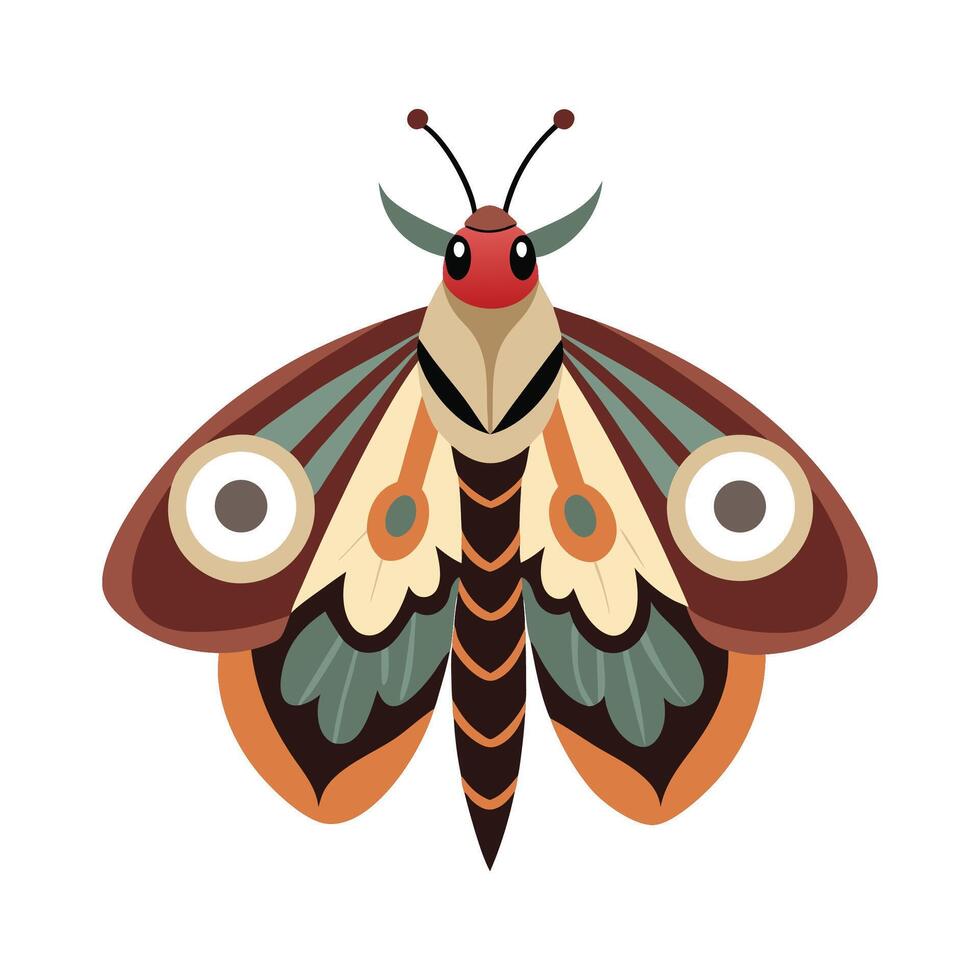 Charming Moth Character for Kids vector