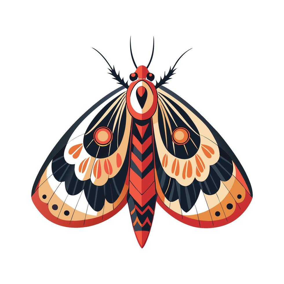 Cute Moths for Educational Use vector