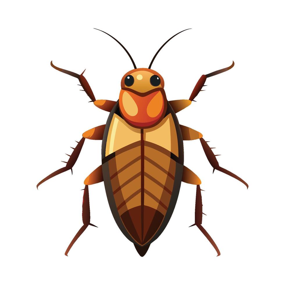 Charming Roach Character Digital Art vector