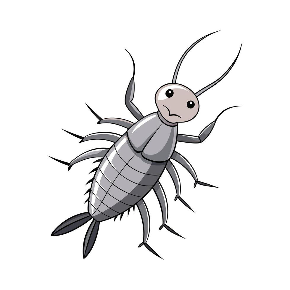 Stylized Silverfish for Kids vector