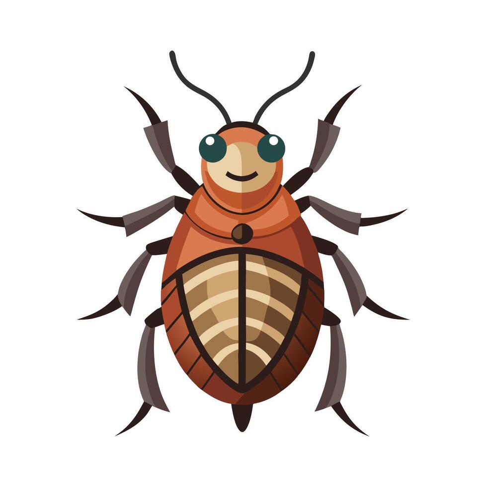 Realistic Sowbug on a Leaf vector