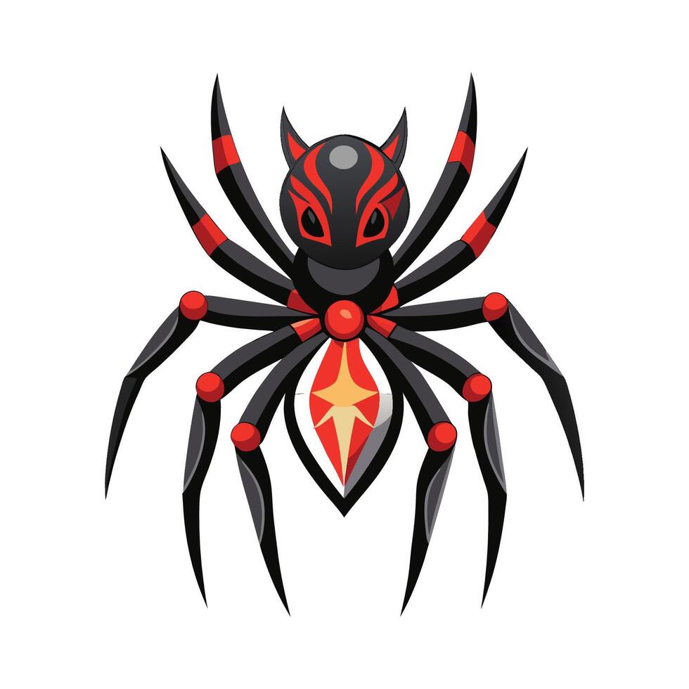 Charming Spider on a Web vector