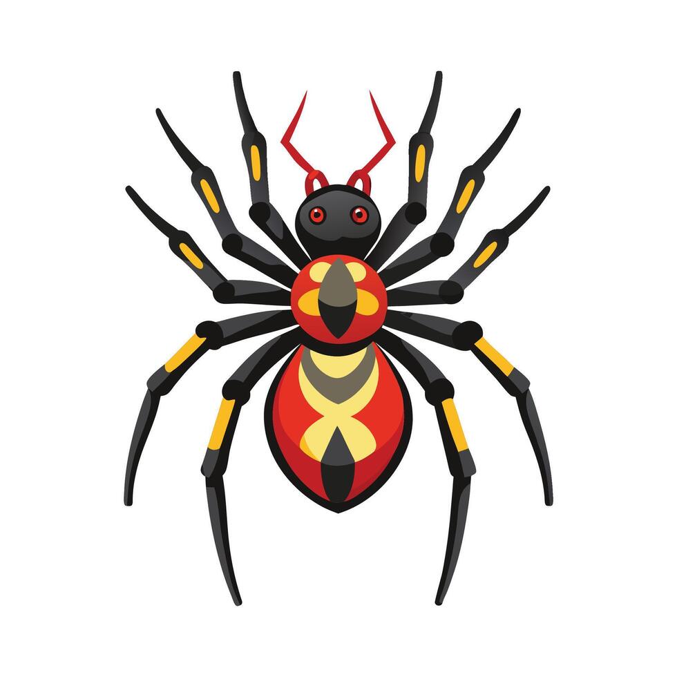 Charming Spider on a Leaf vector