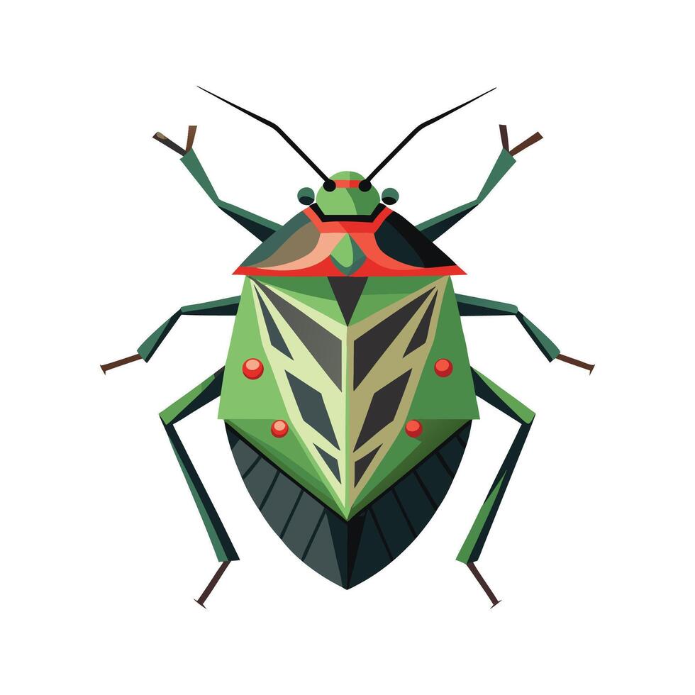 Charming Stink Bugs for Kids vector