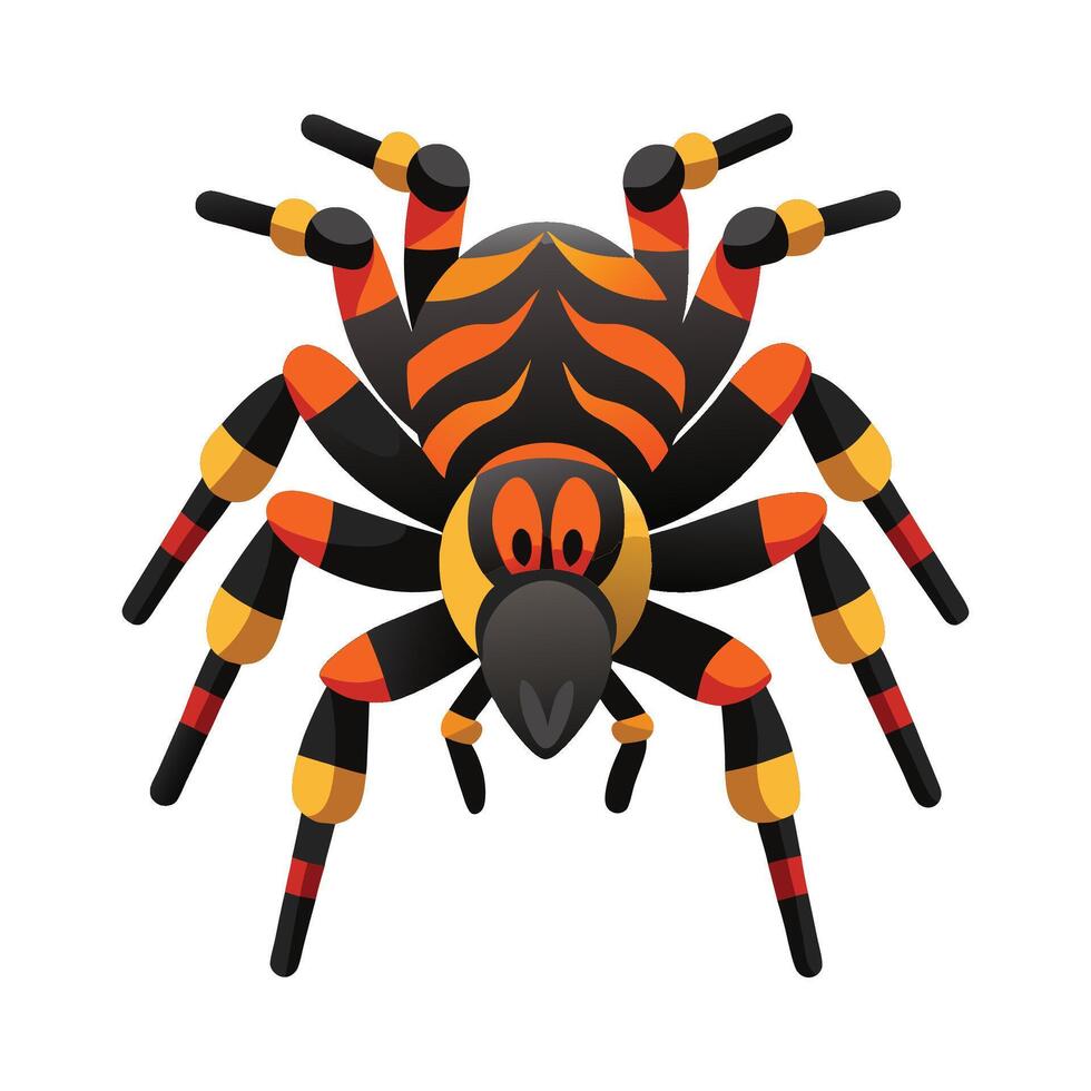 Realistic Tarantula on a Leaf vector