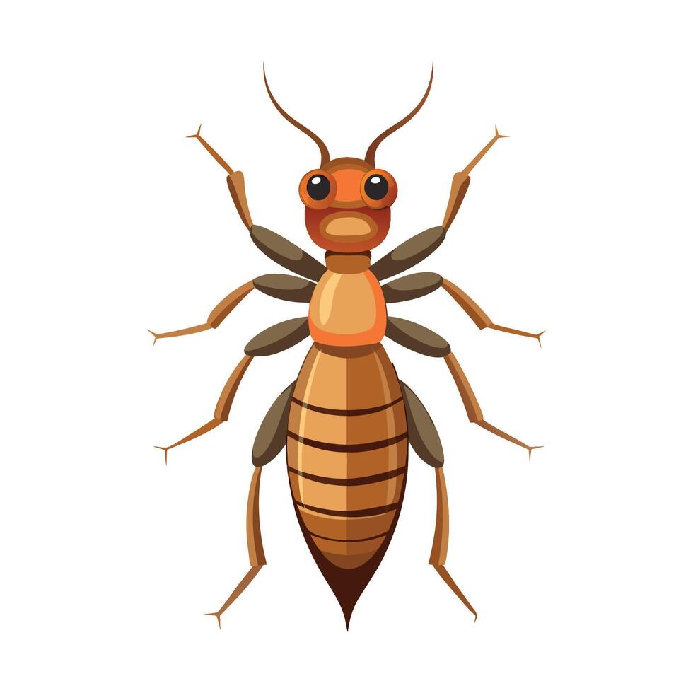 Realistic Termite on a Leaf vector