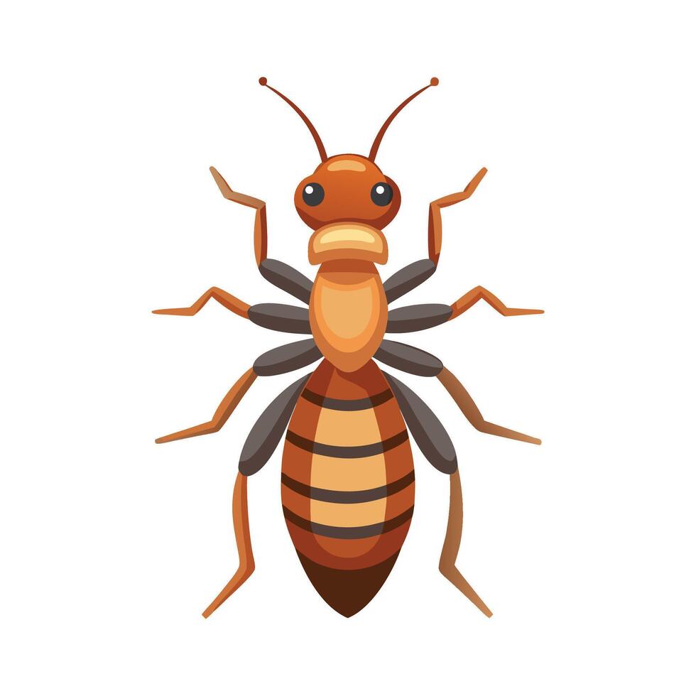 Charming Termite Character in a Garden vector
