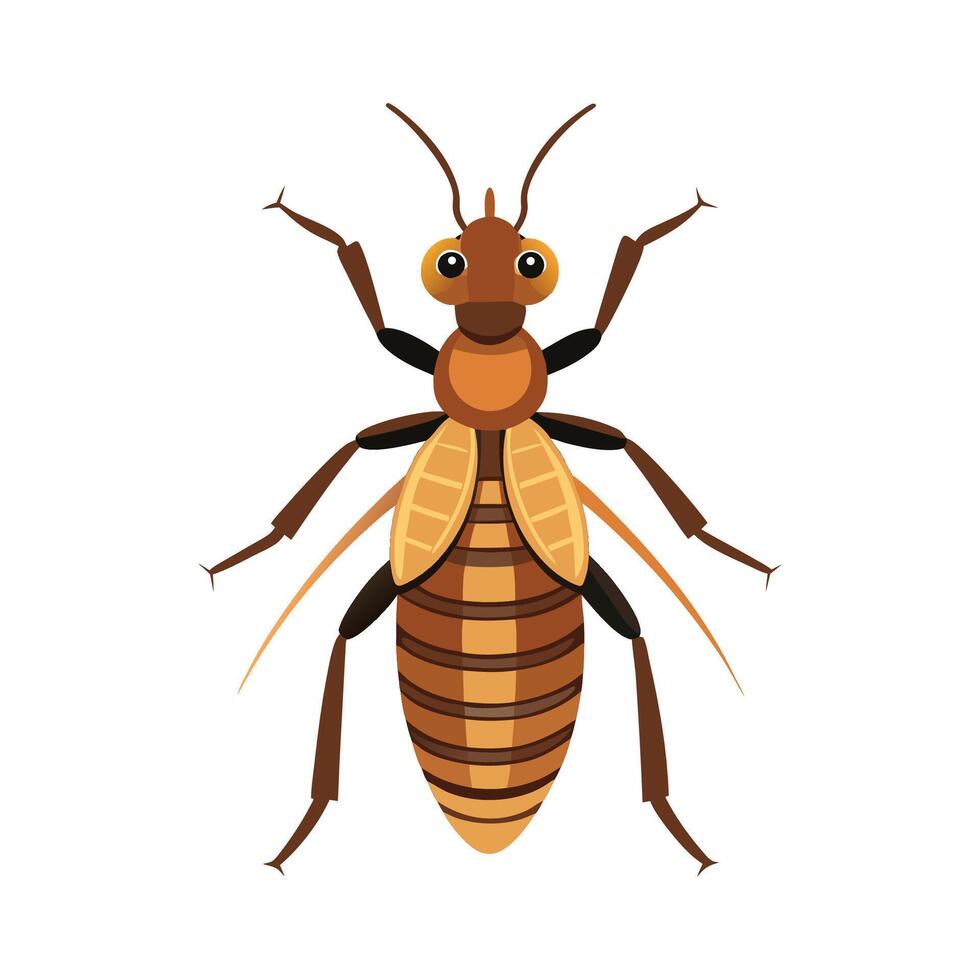Cute Termite Character for Kids vector