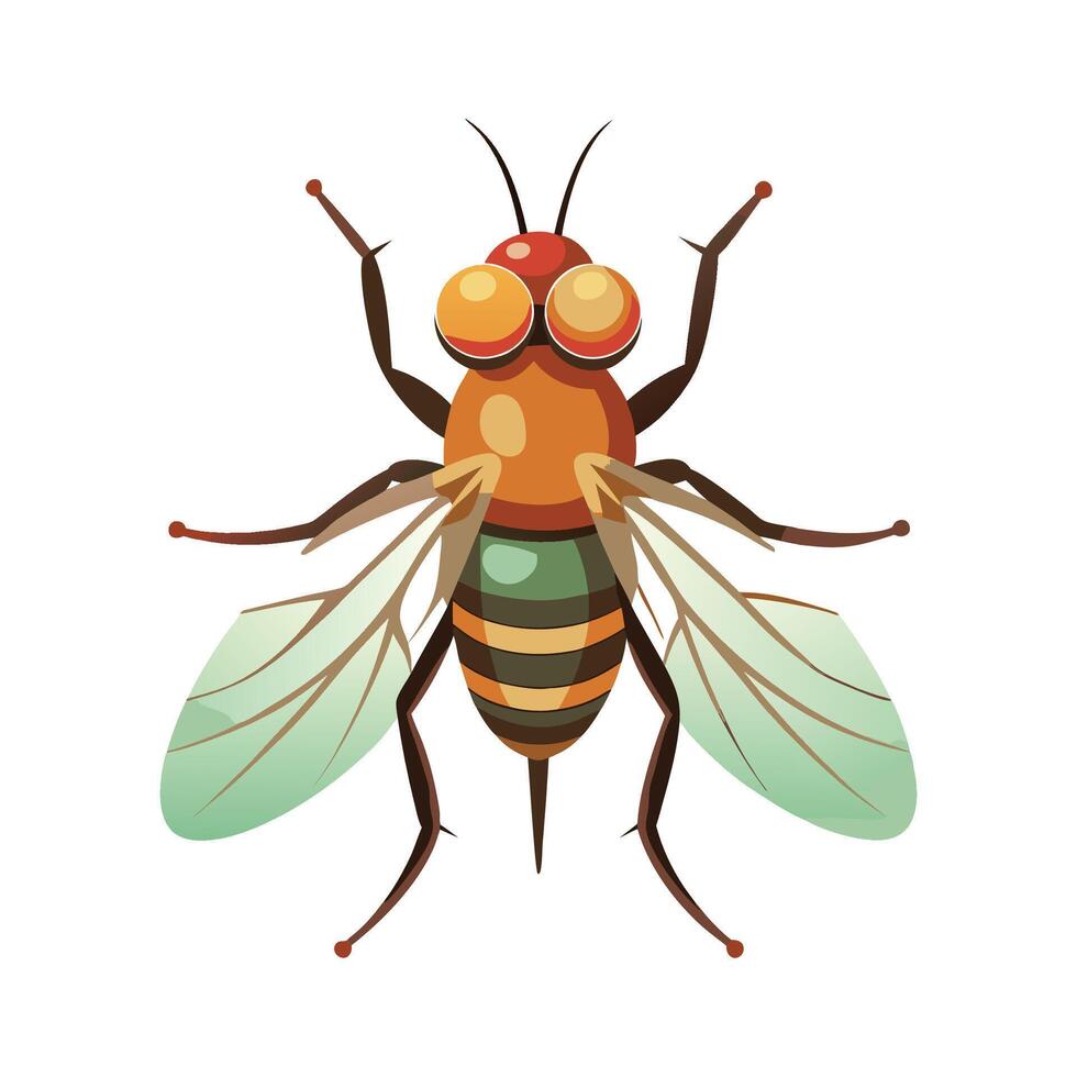 Realistic Tsetse Fly on a Leaf vector