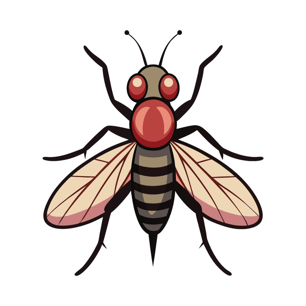 Cute Tsetse Fly Character for Kids vector
