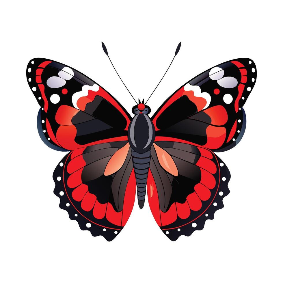 Argynnis Paphia Vibrant Illustration vector