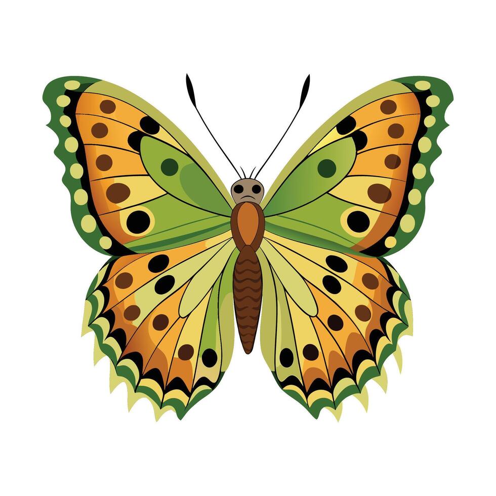 Argynnis Paphia Creative Graphic Design vector