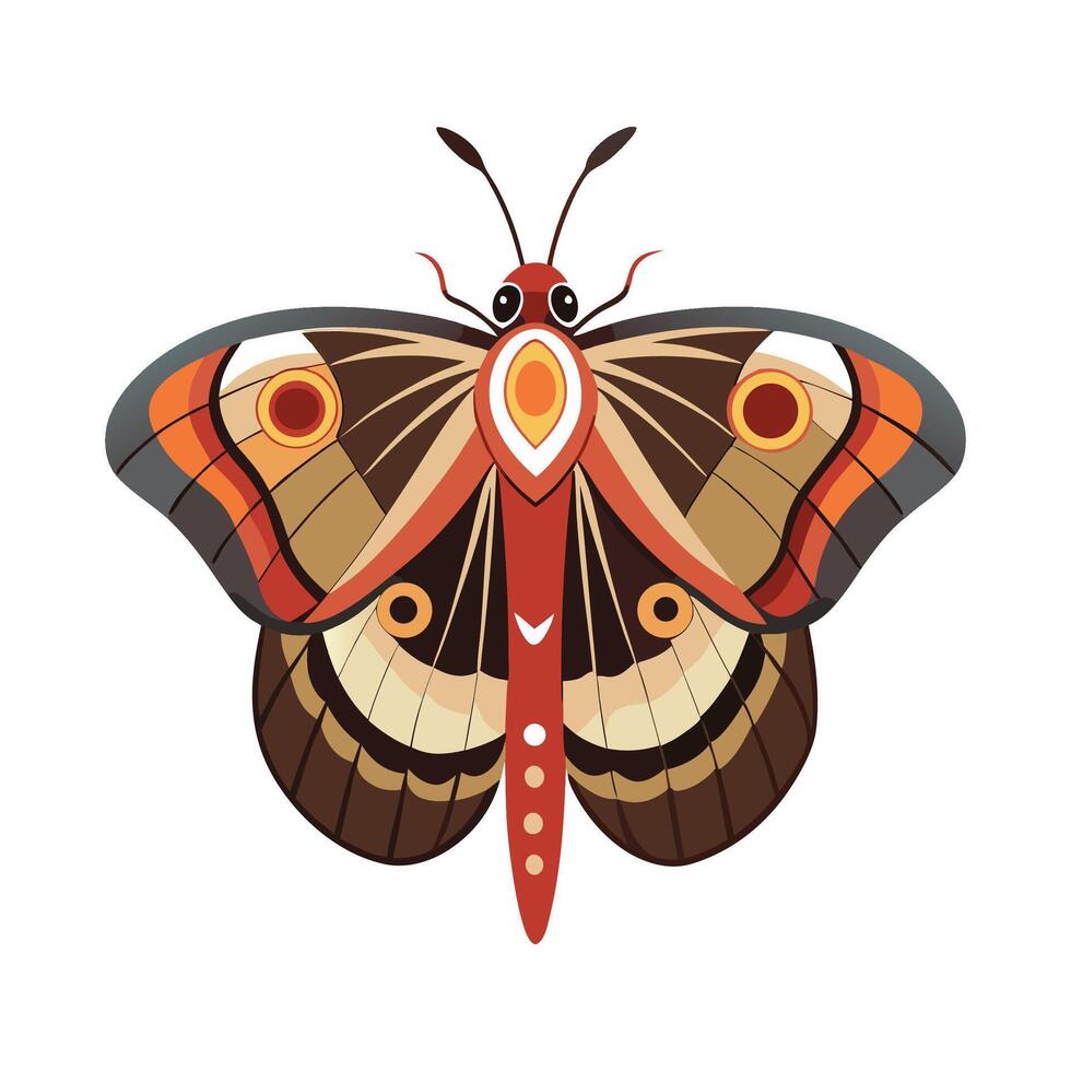 Automeris Io Unique Graphic Art vector