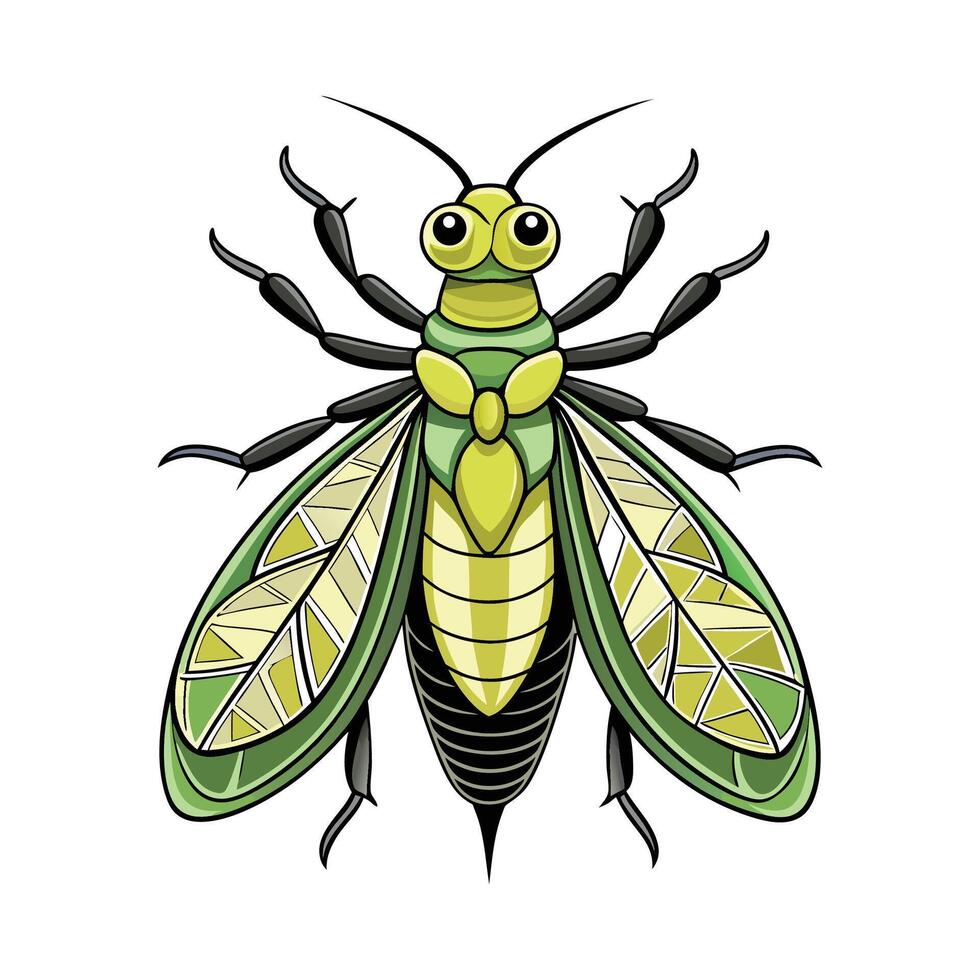 Chrysopa Perla Unique Artistic Representation vector