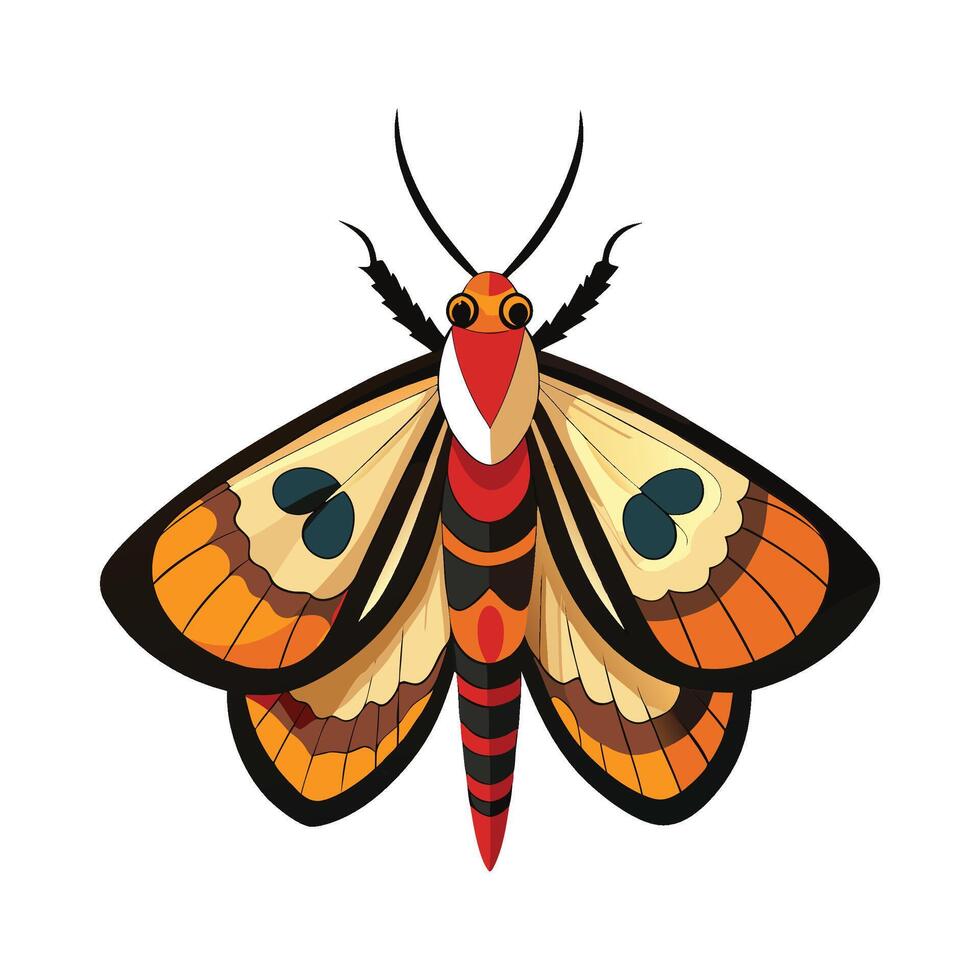 Citheronia Regalis Artistic Illustration vector