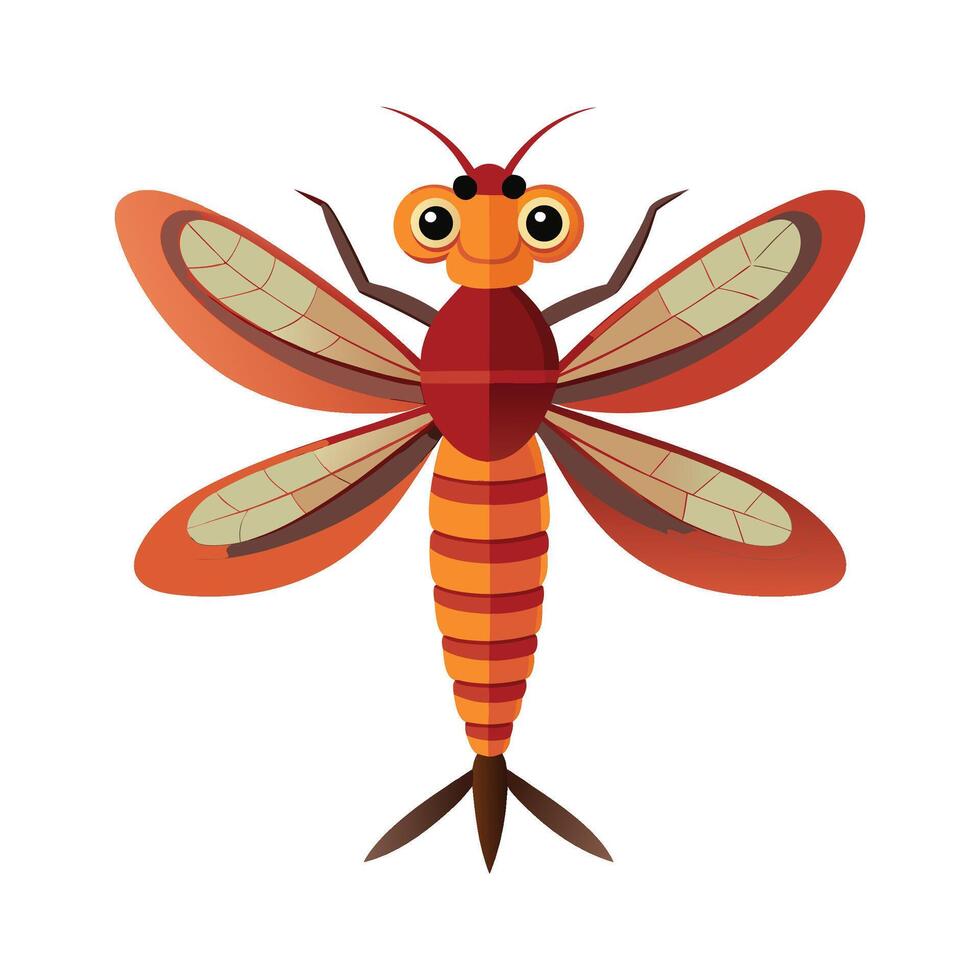Crocothemis Erythraea Engaging Design vector
