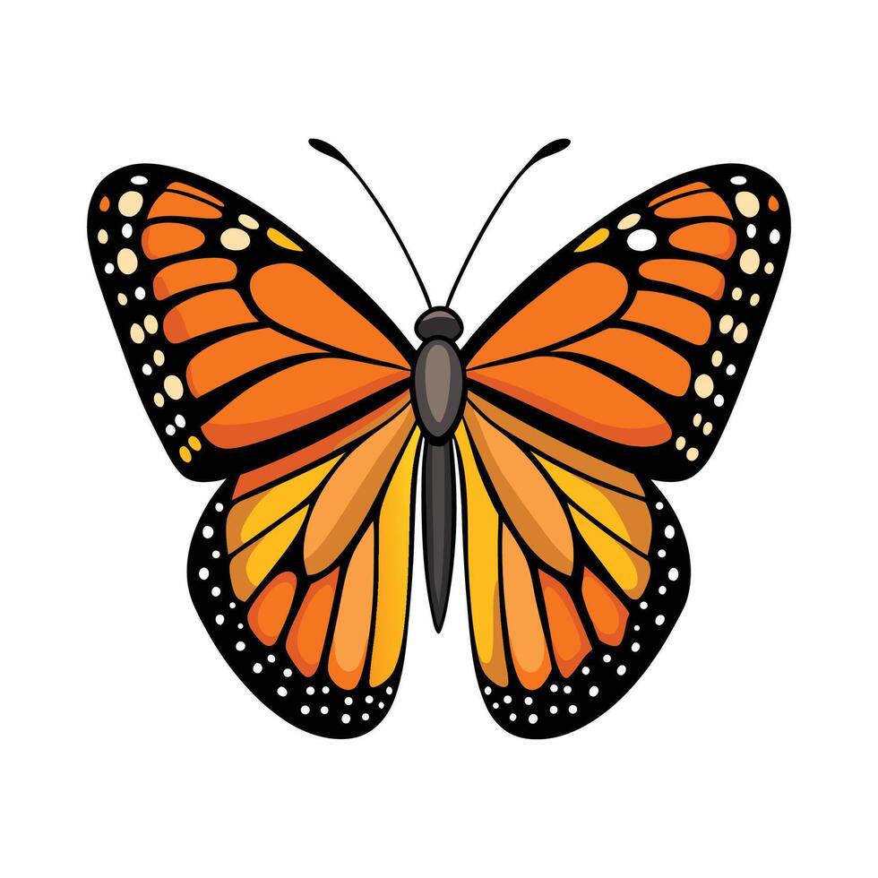 Danaus Plexippus Creative Graphic Design vector