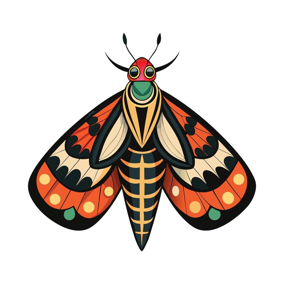Hyles Euphorbiae Artistic Design vector