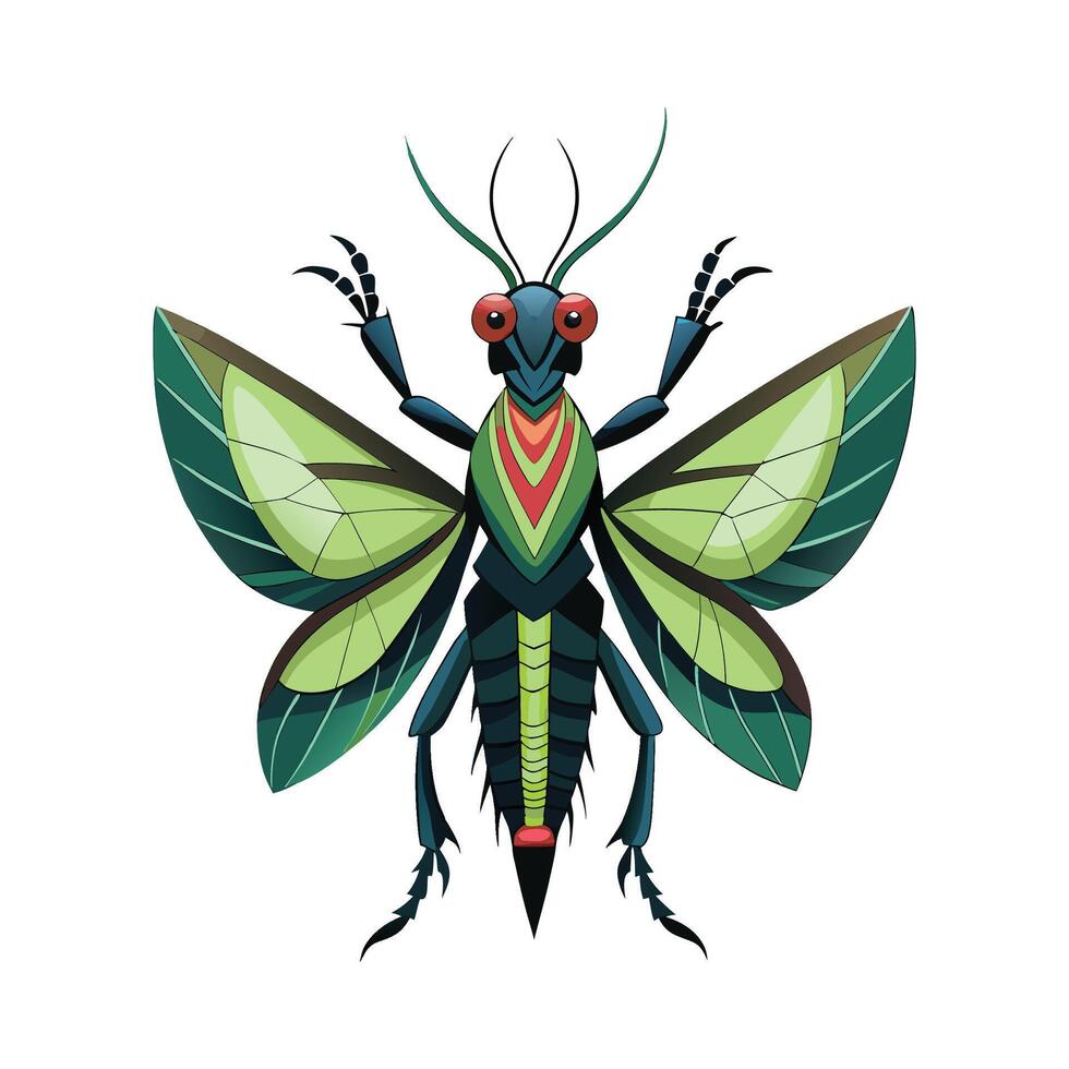 Idolomantis Diabolica Engaging Design vector