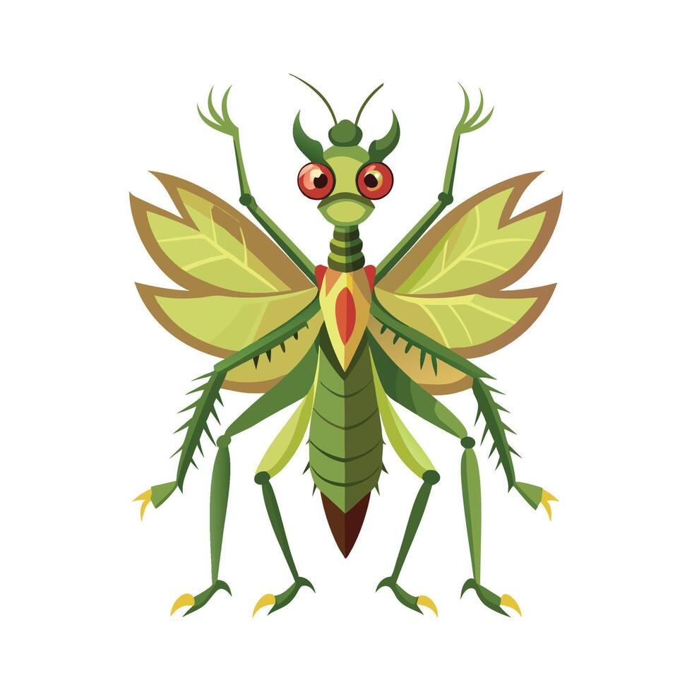 Idolomantis Diabolica Stunning Representation vector