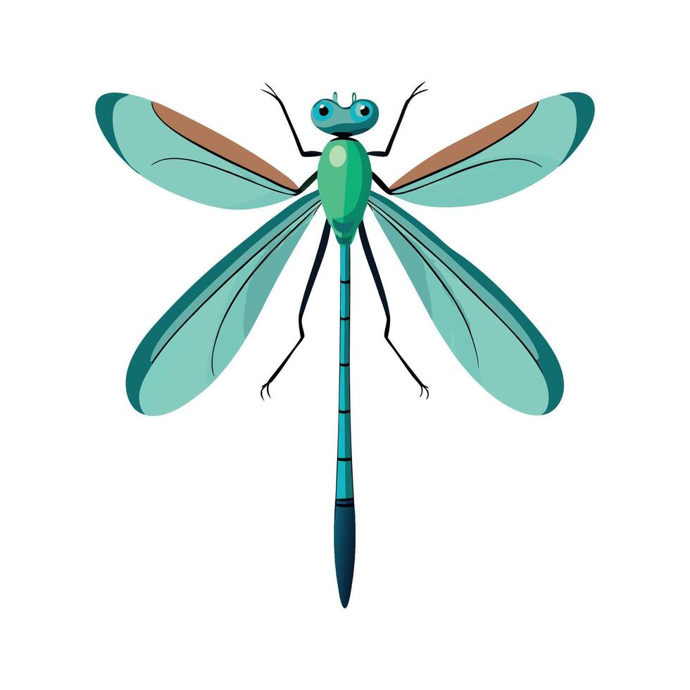 Lestes Viridis Artistic Design vector