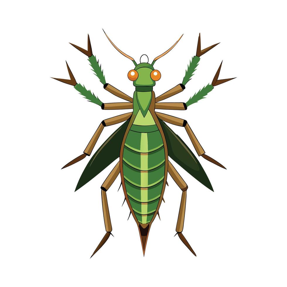 Lonchodes Brevipes Artistic Design vector