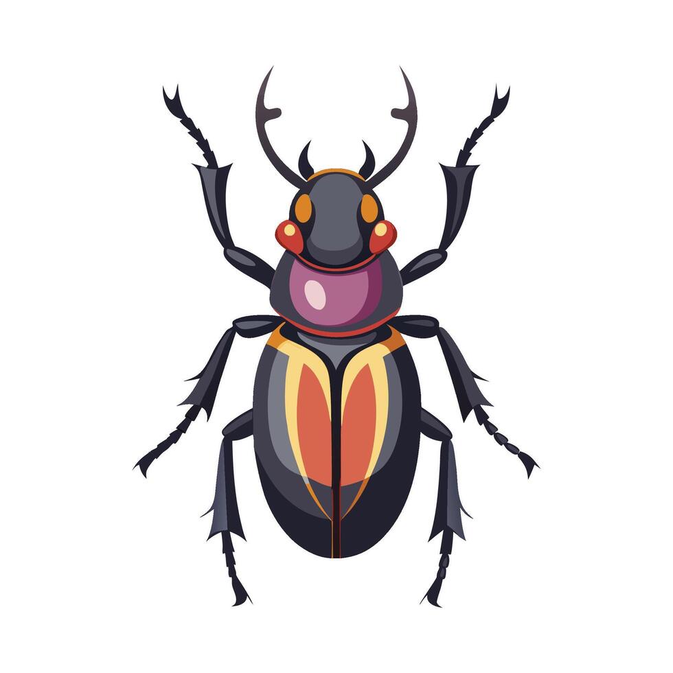 Lucanus Cervus Artistic Design vector