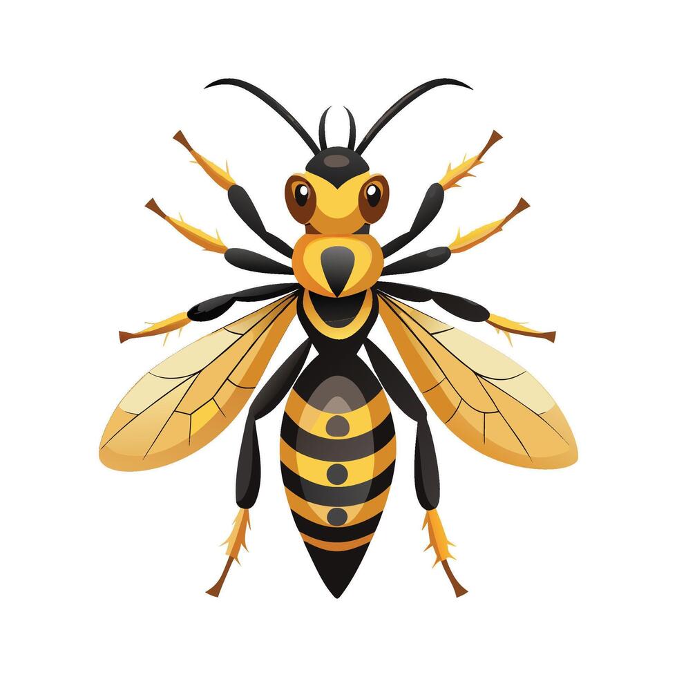 Polistes Dominula Artistic Design vector