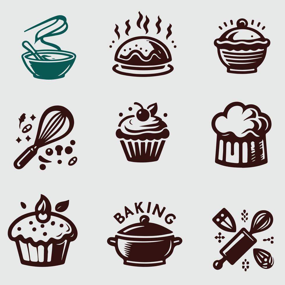 Golden Loaf Bakery baking collection vector