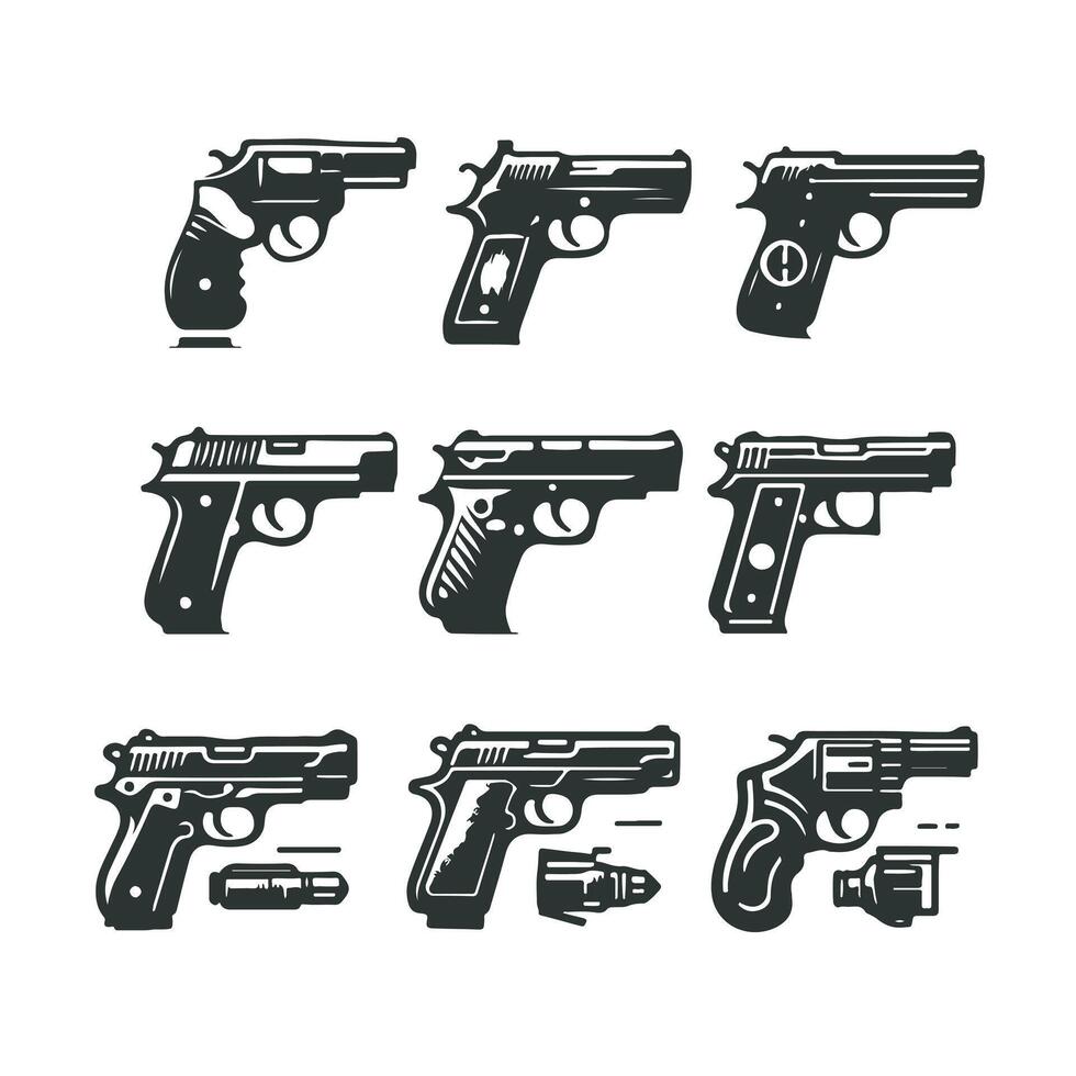 Precision Pistol pistol collection logo vector