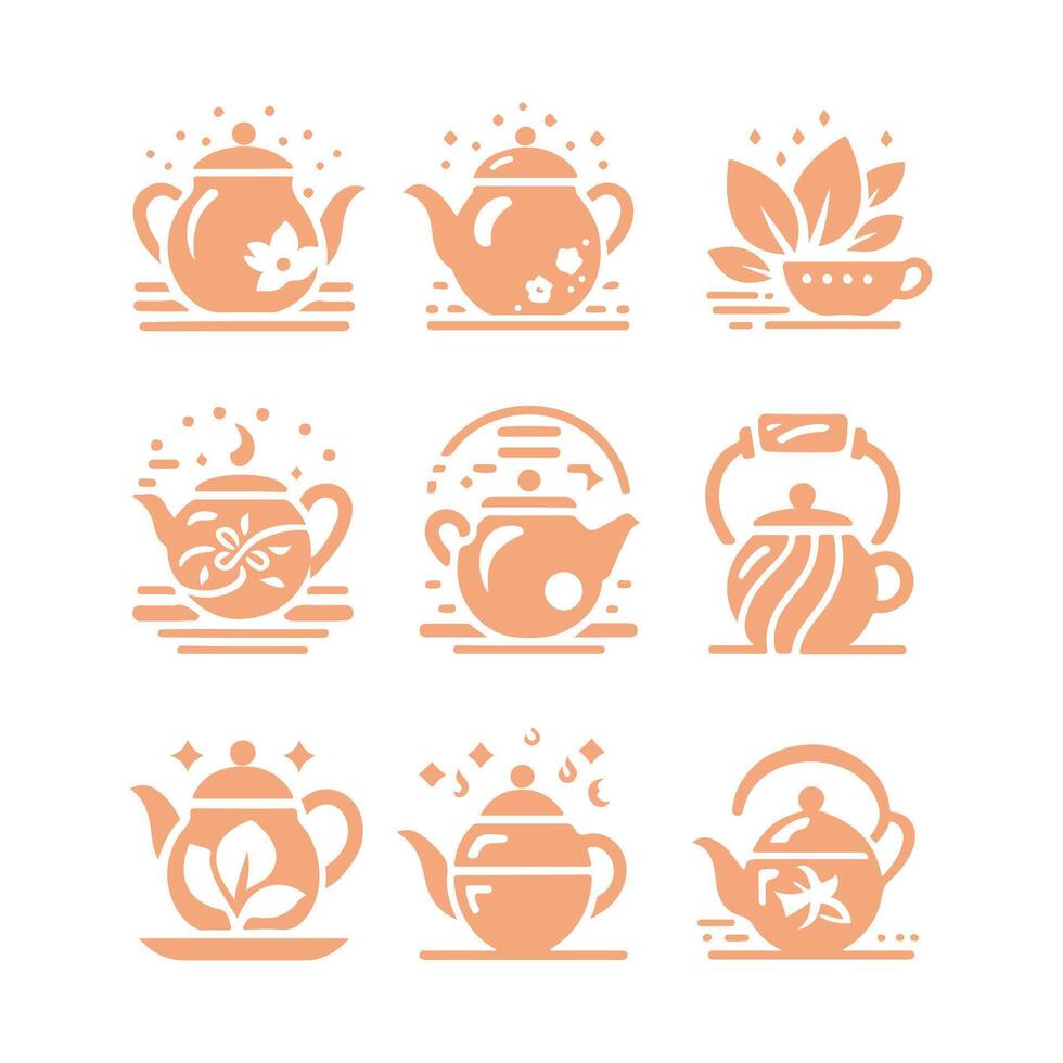 Cozy Brew Teapot Collection Logo vector