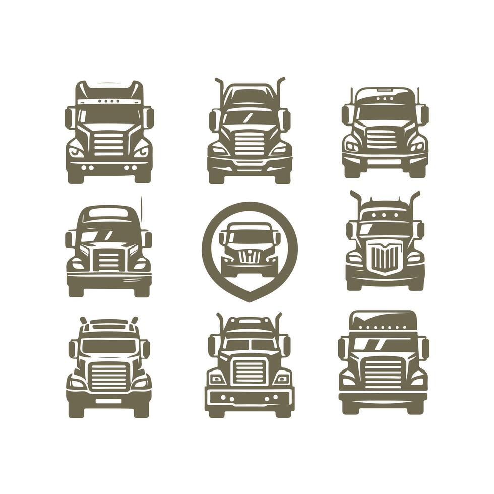 Rapid Route Logistics Trucking collection logo vector