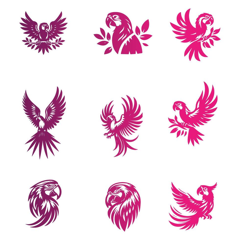 Kiwi Parrot Collection Logo vector