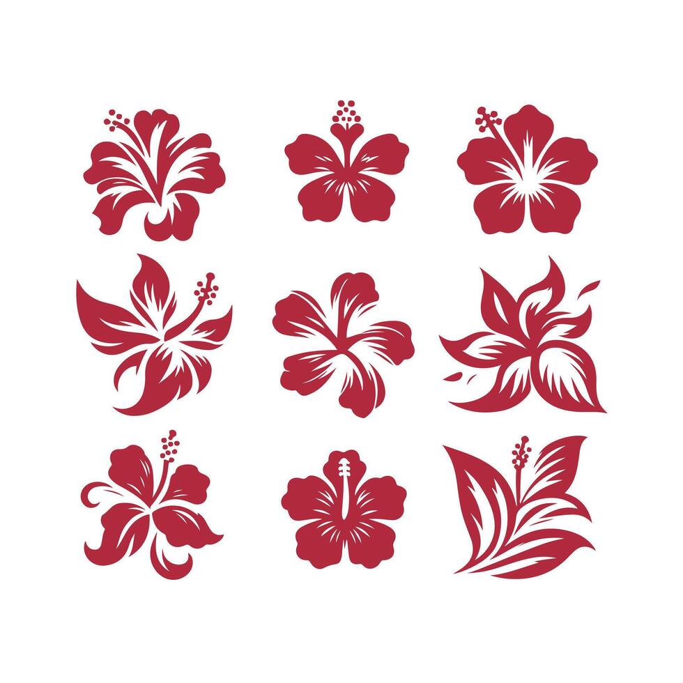 Hibiscus Dream Hibiscus Flower collection logo vector