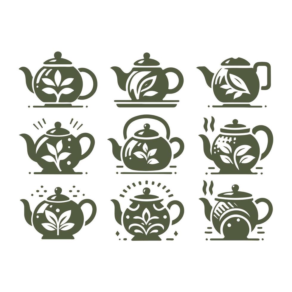 Teapot Collection Logo vector