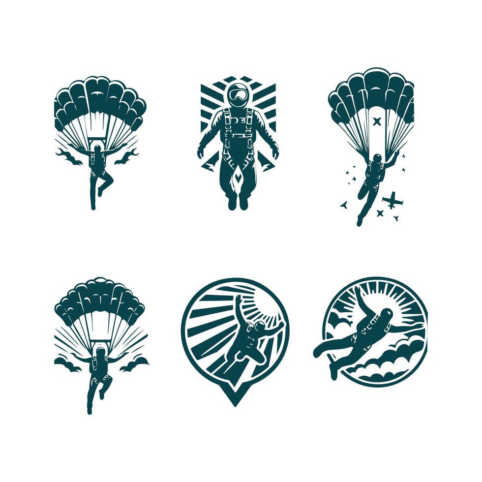 Sky Path Skydiving collection logo vector