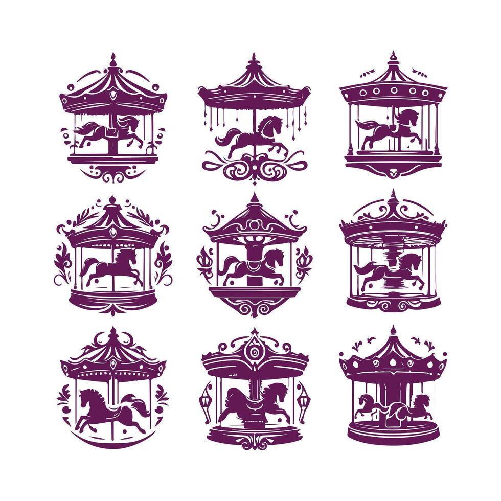 Carousel collection logo vector