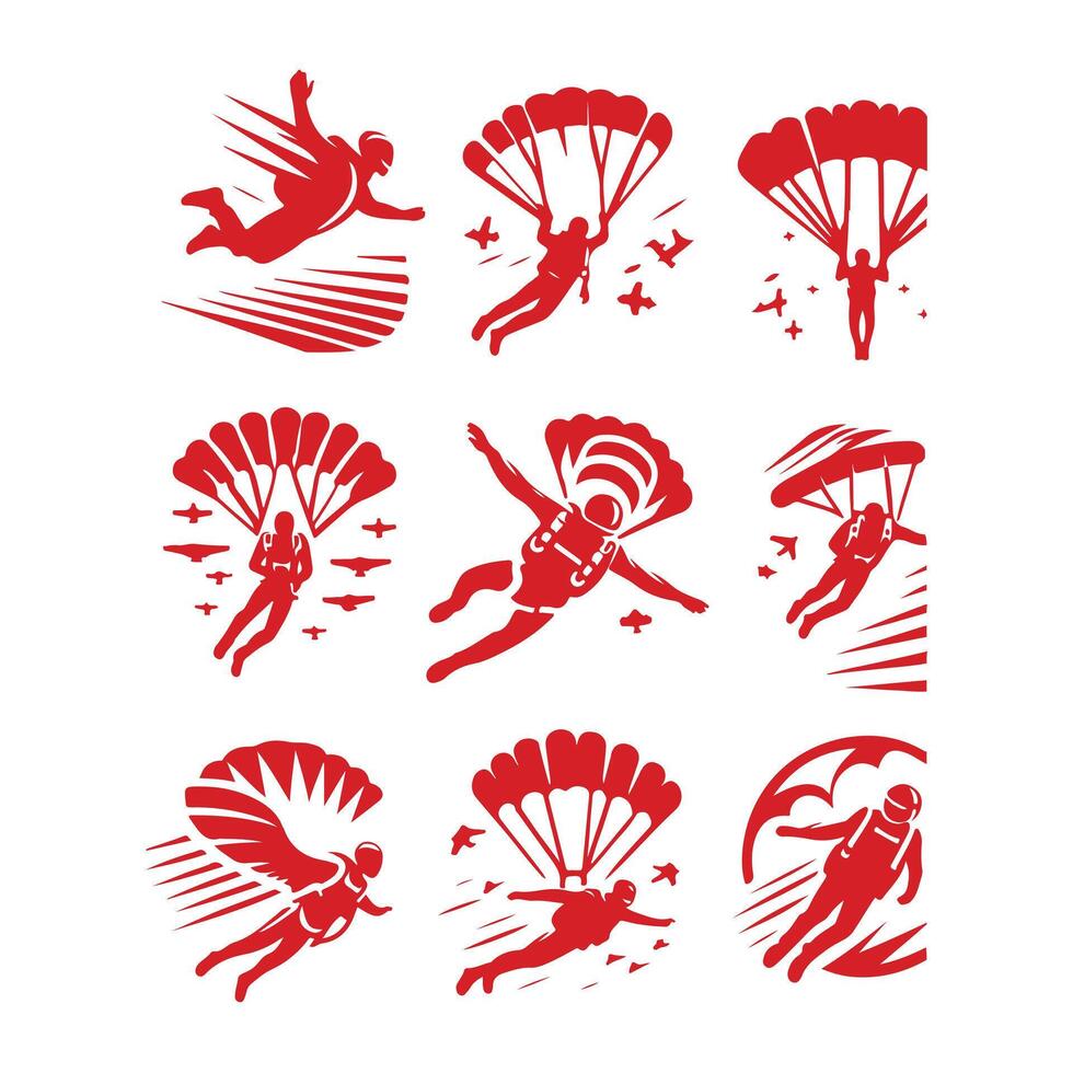Adrenaline Falls Skydiving collection logo vector