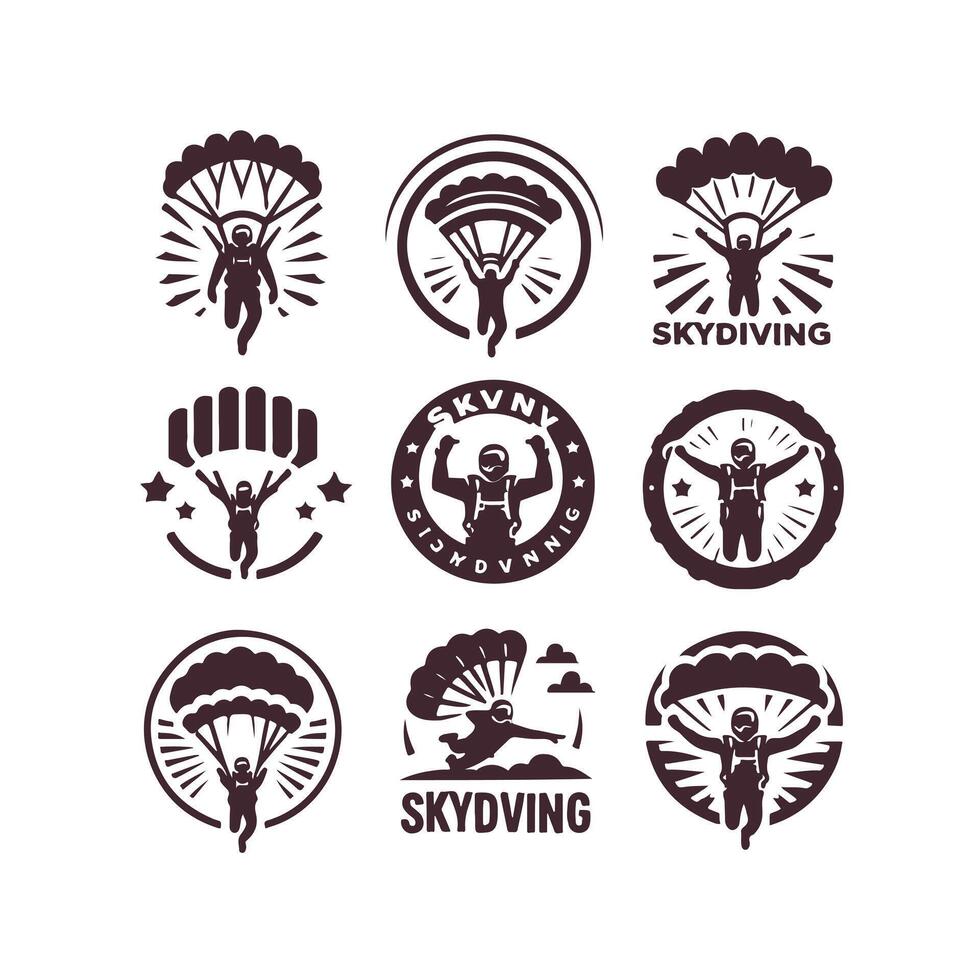 Skyward Bound Skydiving collection vector