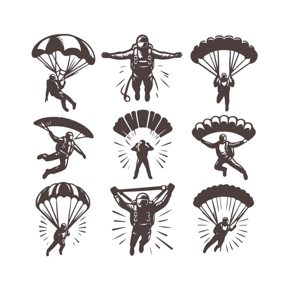 Velocity Skydive Skydiving collection logo vector